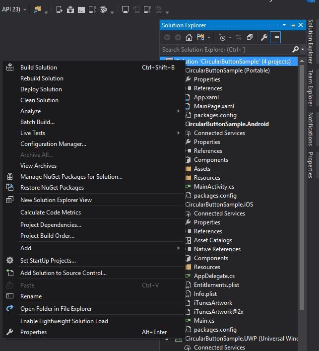 Creando botones circulares en Xamarin.Forms