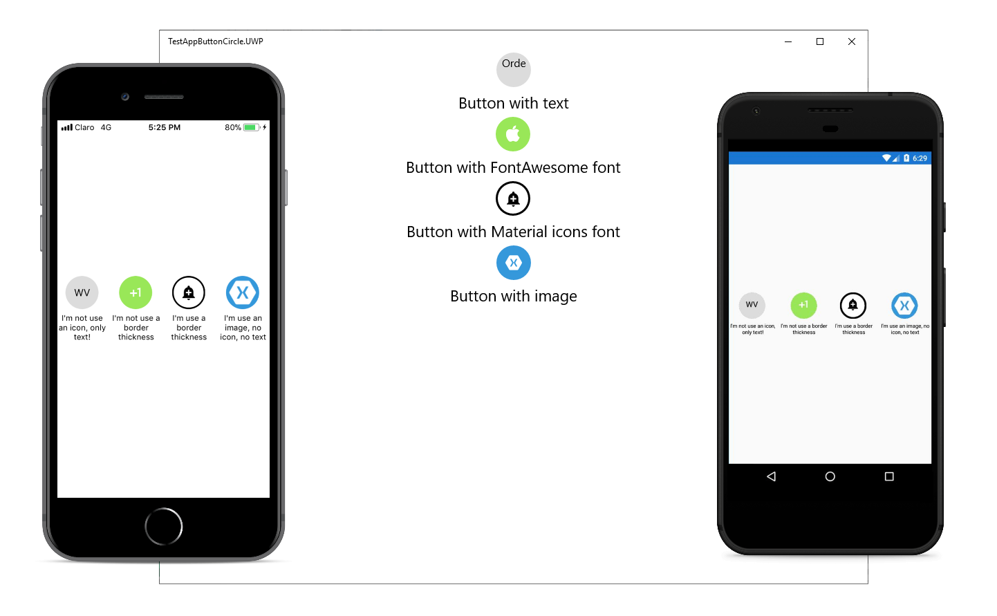 Creando botones circulares en Xamarin.Forms