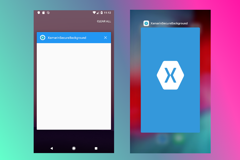 Ocultando la información de una aplicación suspendida en Xamarin.Forms