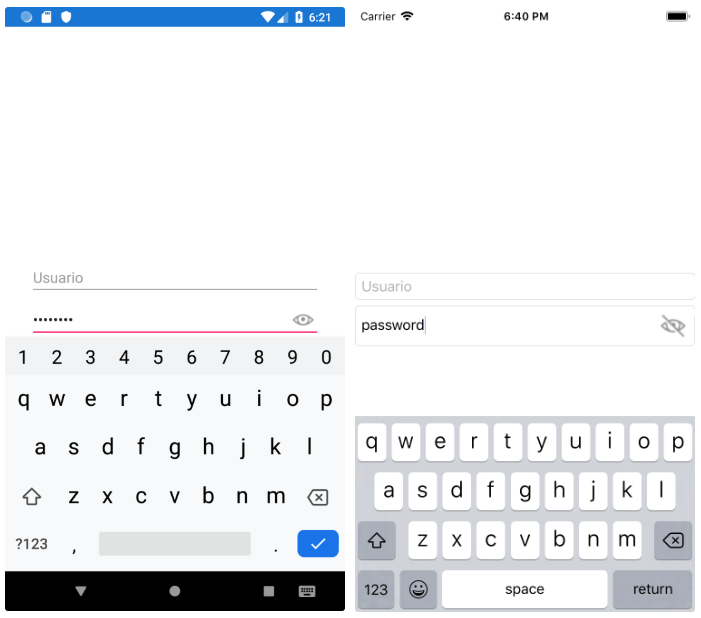 Mostrar el valor del campo contraseña en Xamarin.Forms... Sin usar Custom Renderers