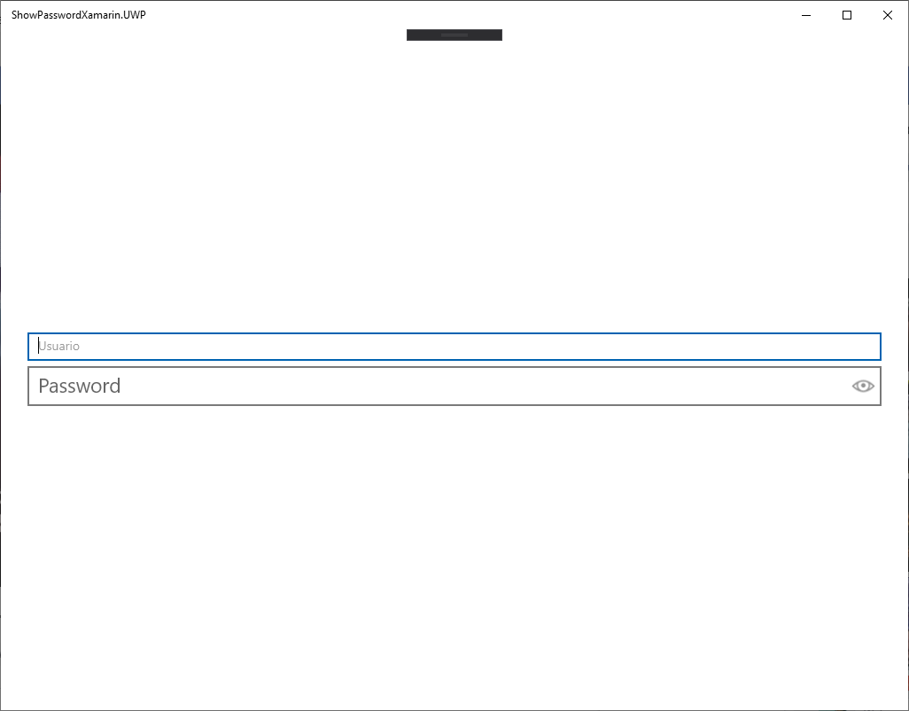 Mostrar el valor del campo contraseña en Xamarin.Forms... Sin usar Custom Renderers
