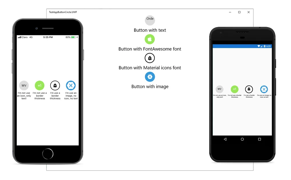 Creando botones circulares en Xamarin.Forms