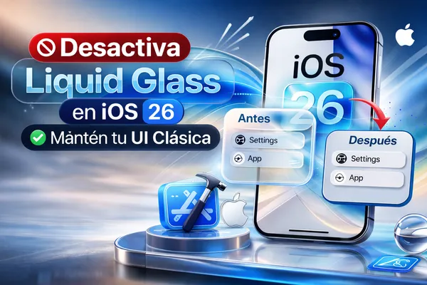 Cómo desactivar Liquid Glass para iOS 26 (y mantener tu UI estable)